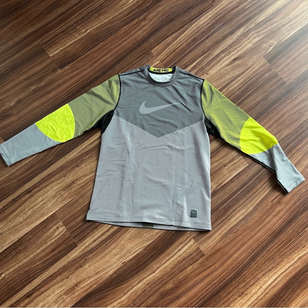 Neon Nike pro spandex sweatshirt
